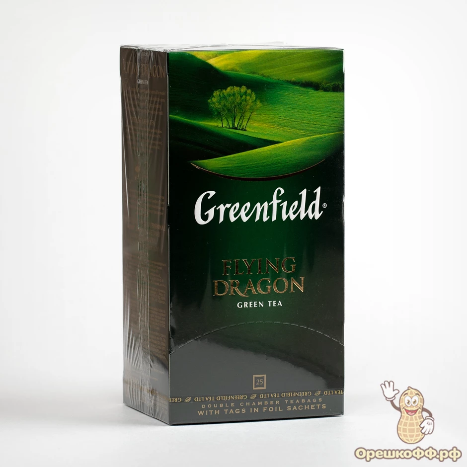 Купить чай зеленый greenfield (гринфилд) flying dragon 25*2 г в СПб,  интернет-магазин с доставкой на дом - Орешкофф.рф